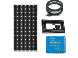 130W Solar-Komplettset mit starren Solarpanels, MPPT-Laderegler & Montagezubehör
