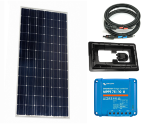 185W Solar-Komplettset mit starren Solarpanels, MPPT-Laderegler & Montagezubehör