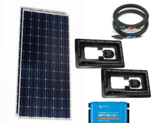 370W Solar-Komplettset mit starren Solarpanel, MPPT-Laderegler & Montagezubehör