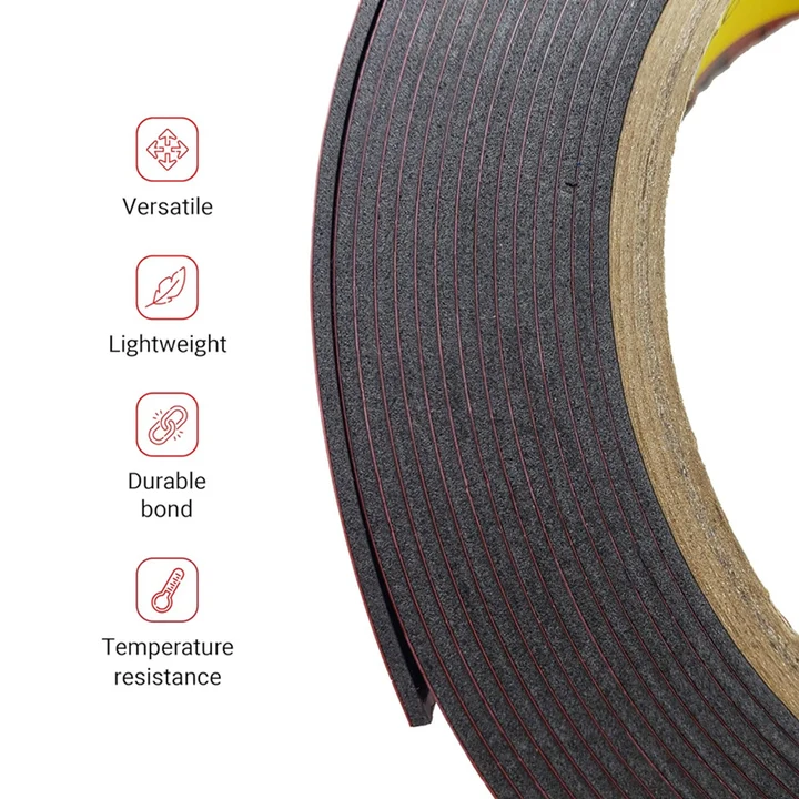 VHB Montageklebeband doppelseitig, 5m x 30mm, schwarz – Bild 3